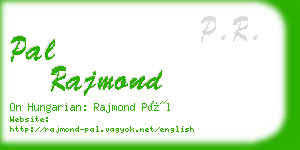 pal rajmond business card